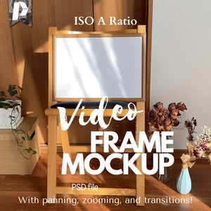 Video Frame Mockup, Video Mockup Wall Art, Wooden Frame Mockup, Wall Art Video Mockup, Landscape Frame Mockup Video, Wall Art Mockup Video