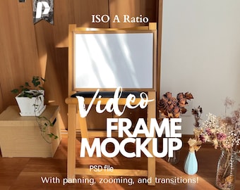 Video Frame Mockup, Video Mockup Wall Art, Wooden Frame Mockup, Wall Art Video Mockup, Landscape Frame Mockup Video, Wall Art Mockup Video