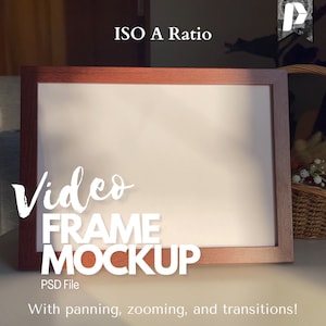 Video Frame Mockup, Video Mockup Wall Art, Wood Frame Mockup, Wall Art Video Mockup, Landscape Frame Mockup Video, Wall Art Mockup Video
