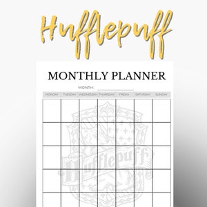 Wizard school Planner Printable Monthly Planner, Wizard Monthly Undated schedule, Notes, Magic school planner