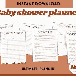 Ultimate Baby Shower Printable Planner With Baby Registing, to Do Lists ...