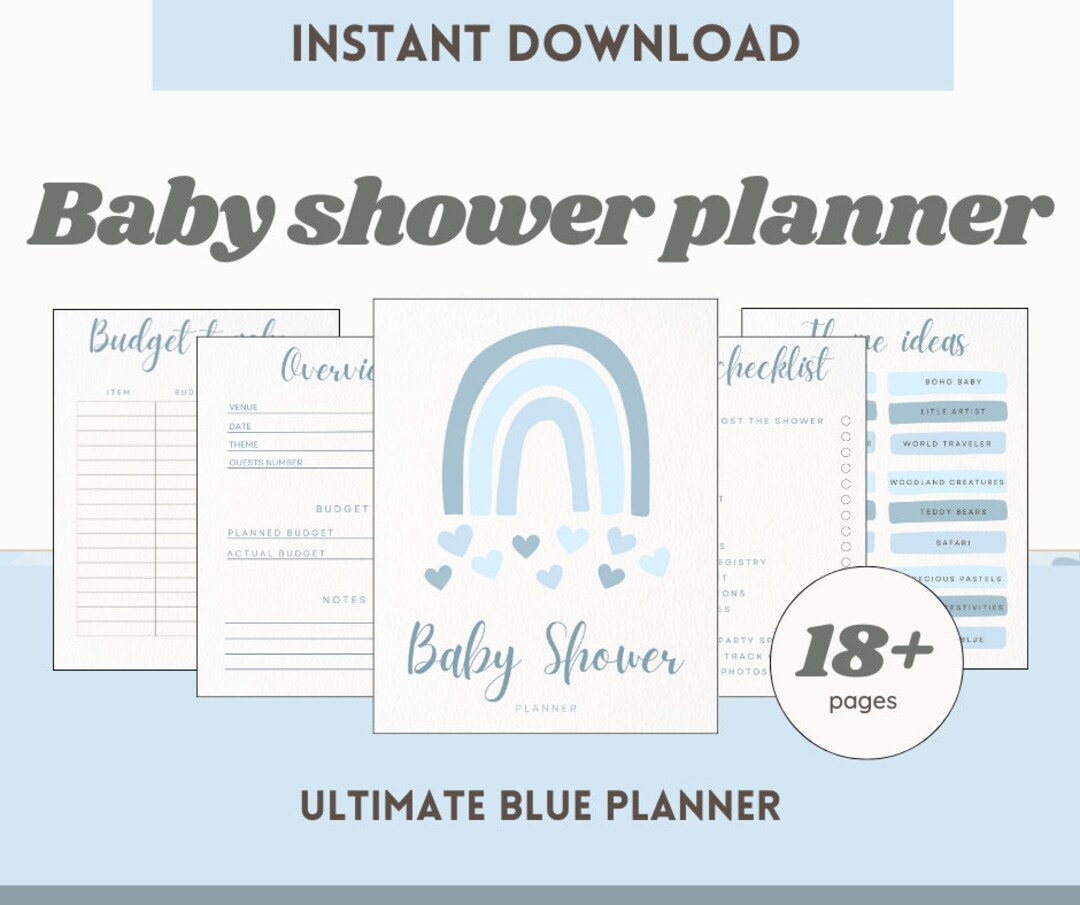 Ultimate Baby Shower Printable Planner With Baby Registry, Baby Shower