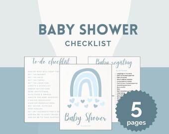 Baby Shower Planner – Registry & To-Do Checklist (Digital Download)