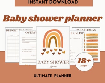 Printable Baby Shower Planner, Theme Ideas, Checklists (PDF)