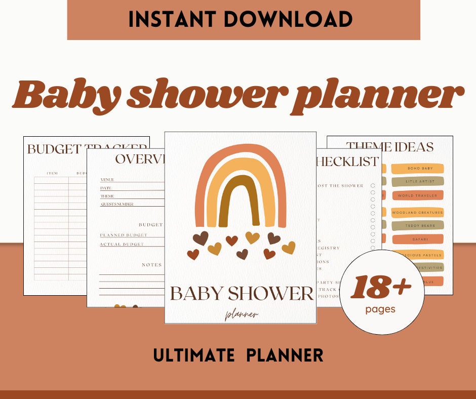 Ultimate Baby Shower Printable Planner With Baby Registing, to Do Lists ...