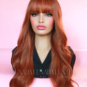 Auburn Wig &quot;PRISCILLA&quot; | Synthetic Wigs | Heat-friendly | 28 Inches