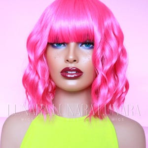 Neon Pink Bob Wig &quot;MIA&quot;
