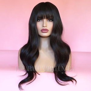 Dark Brown Wig &quot;XENIA&quot; | Synthetic Wigs | Heat-friendly | 24 Inches