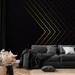 Black Gold Minimalist Wallpaper Mural Luxury Wallpaper Peel - Etsy