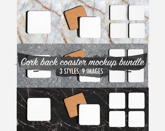 Bundel onderzetter mockup bundel kurk terug onderzetter mockup lifestyle mockup boho onderzetter mockup marmeren onderzetter mockup drankjes onderzetter flatlay