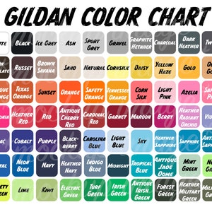 Gildan color chart Gildan colour chart fun Gildan color guide png transparent background gildan colour guide 18000 color chart 5000 gildan