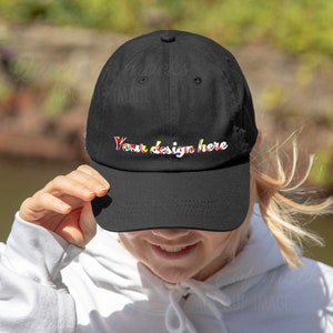 Organic Baseball Cap Econscious Mockup Black Baseball Cap Mockup| EC7000 Cap Mockup Black Printful Twill Hat Mockup
