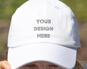 Maqueta de gorra de béisbol blanca maqueta de sombrero de sarga blanca maqueta de gorra de primer plano maqueta de sombrero de sarga unisex maqueta blanca gorra de béisbol maqueta de damas sombrero de estilo de vida