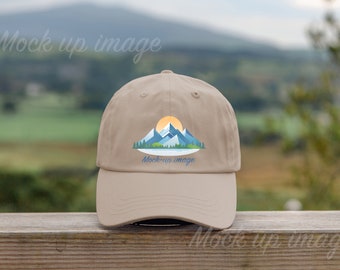 Classic Dad Hat Yupoong Stone Dad Hat Mockup Printful Baseball Cap Mockup Stone Cap Mockup Printful Stone Hat Mockup Close Up Cap lifestyle