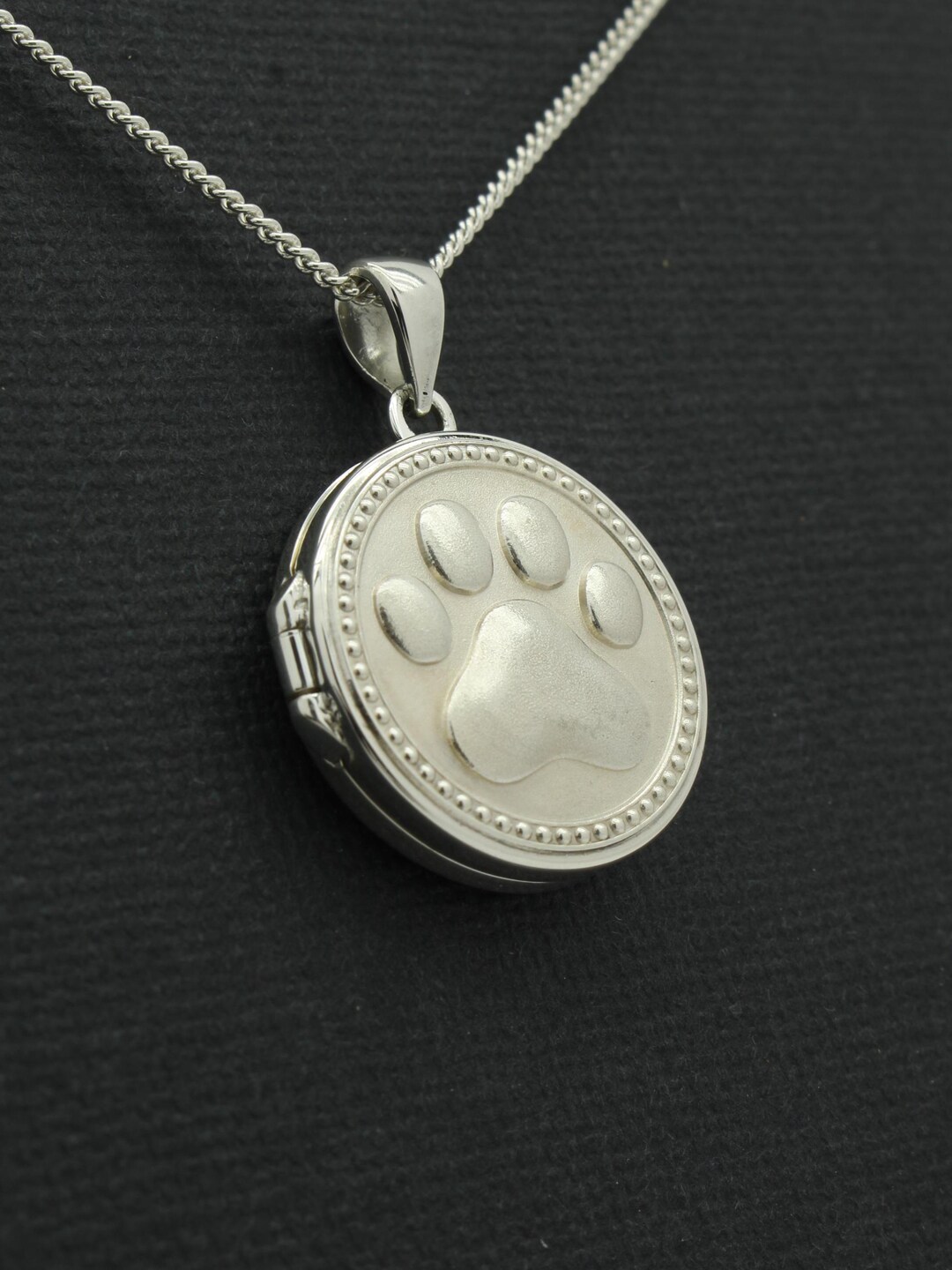 Cat Lover Necklace – Silver Paw Locket With Custom Engraving | Perfect ...