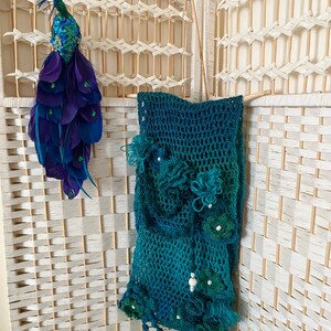 Unique Wearable Art Crochet Scarf