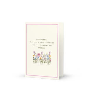 Carte de mariage floral islamique