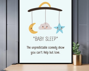 Nursery Wall Art for Baby Sleep, Printable Nursery Decor for Baby Sleep, Printable Baby Sleep Quotes for Nursery, Nursery Wall Art,