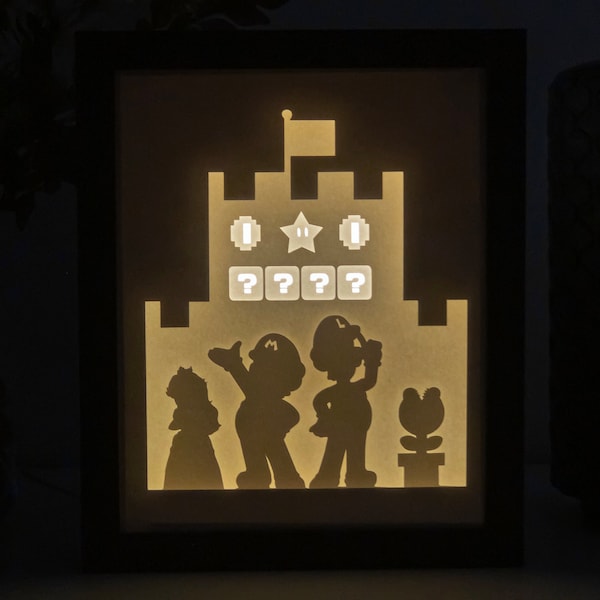 Mario Diy Light Box Templates (PDF+SVG) + Video Tutorial