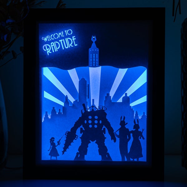 Bioshock Diy Light Box Vorlagen (PDF+SVG) + Video Tutorial