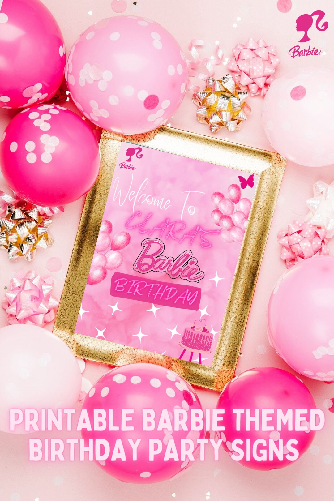 Printable Barbie Birthday Party Sign Instant Download - Etsy Australia