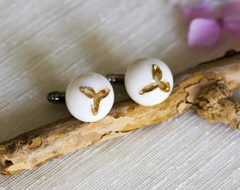 ANITA Hochzeitsmanschettenknöpfe – JUNIPER COLLECTION – Unisex-Schmuck – Vatertagsgeschenk – Hochzeitsmanschettenknöpfe – Bräutigam-Manschettenknöpfe