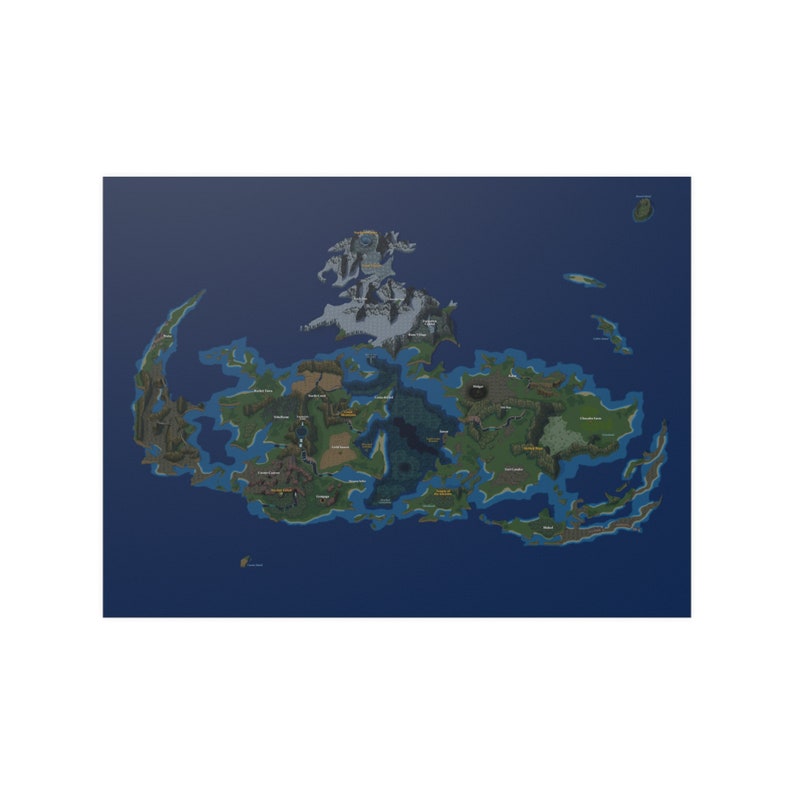 Final Fantasy VII World Map Etsy