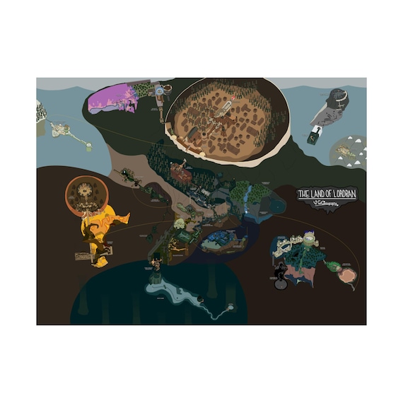Dark Souls Illustrated World Map of Lordran - Etsy