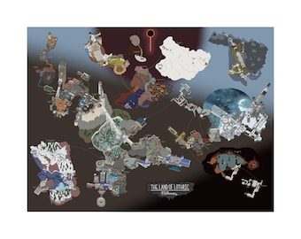 Dark Souls Illustrated World Map of Lordran - Etsy