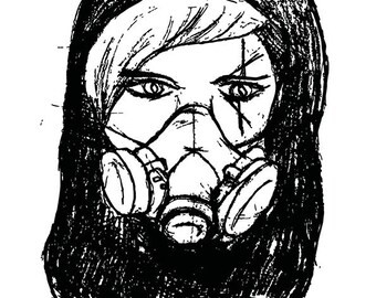 Desenho futurista cyberpunk para impressão