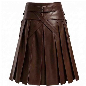 Kilt medievale da uomo in pelle / Costume da guerriero personalizzato fatto a mano / Abito per fiere rinascimentali, LARP e cosplay immagine 3
