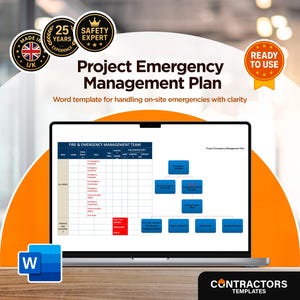 Construction Site Emergency Management Plan Template (Editable Word Document)