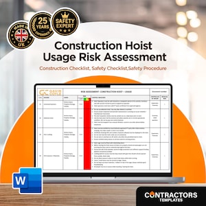 Construction Hoist Risk Assessment Template: Safety Protocol (Word Document)