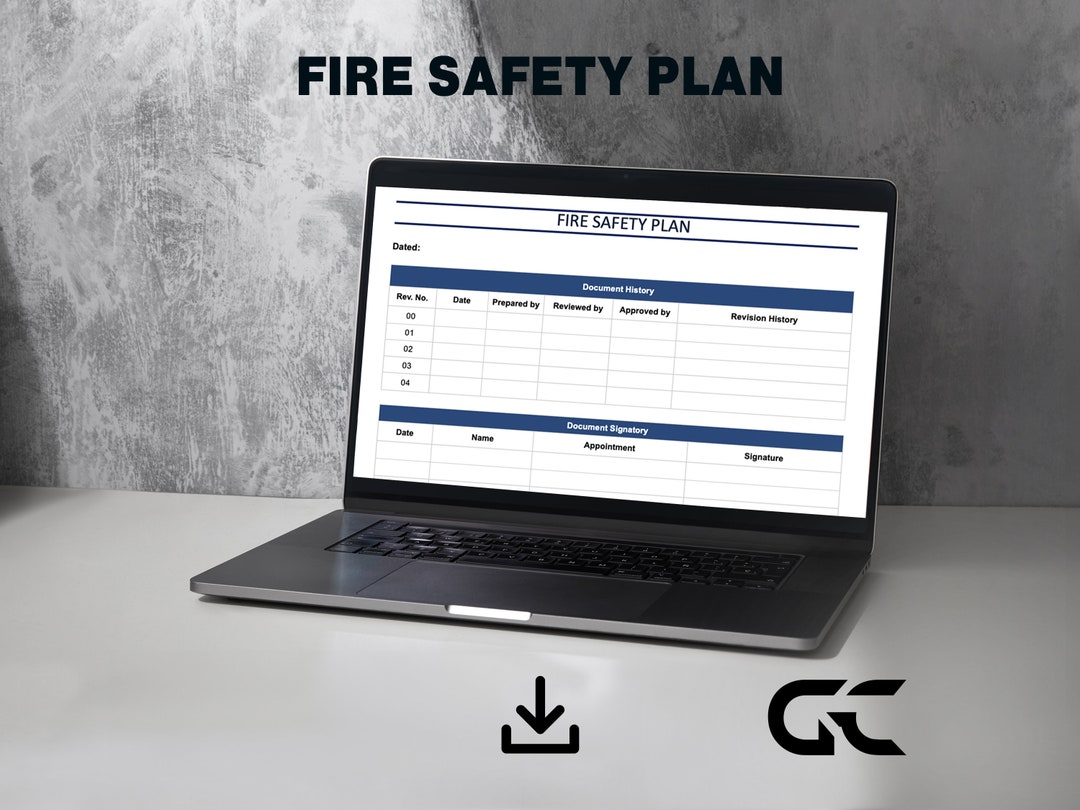 Fire Safety Plan Microsoft Word Template Etsy Fire Safety Plan Microsoft Word Template Etsy