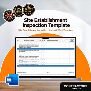 Construction Site Safety Checklist: HSE Compliance Template (Editable Word Form)
