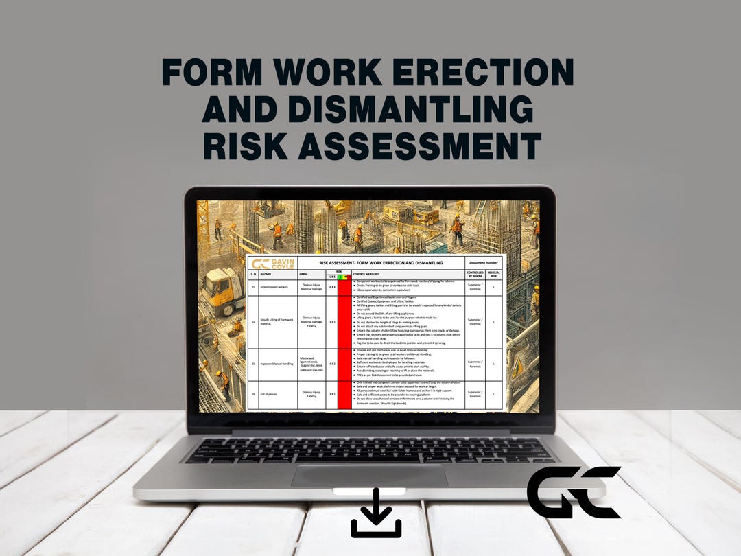 Form Work Erection and Dismantling Risk Assessment - Etsy