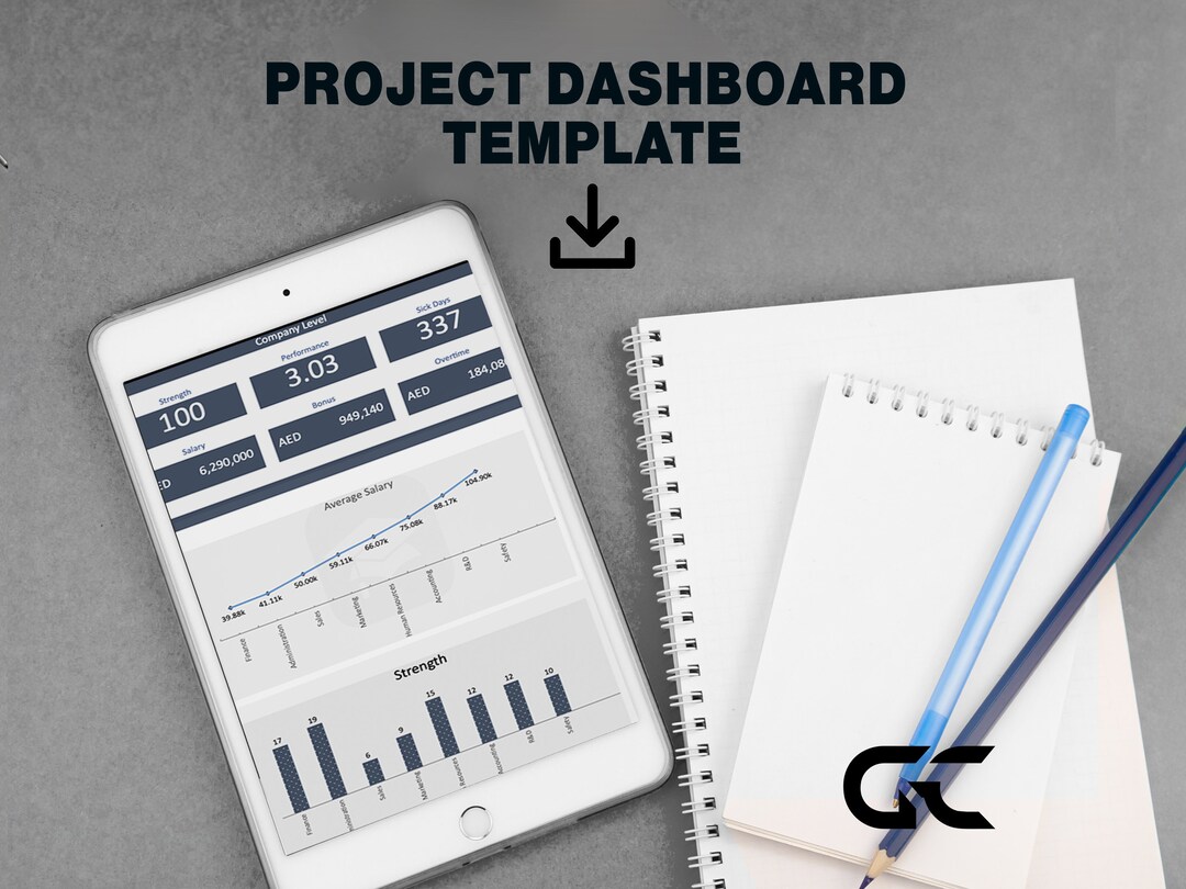 Project Dashboard Excel Template - Etsy