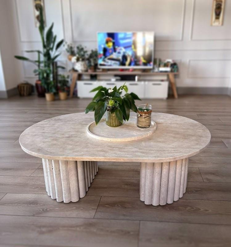 Travertine Coffee Table, Stylish Design Coffee Table, Attractive