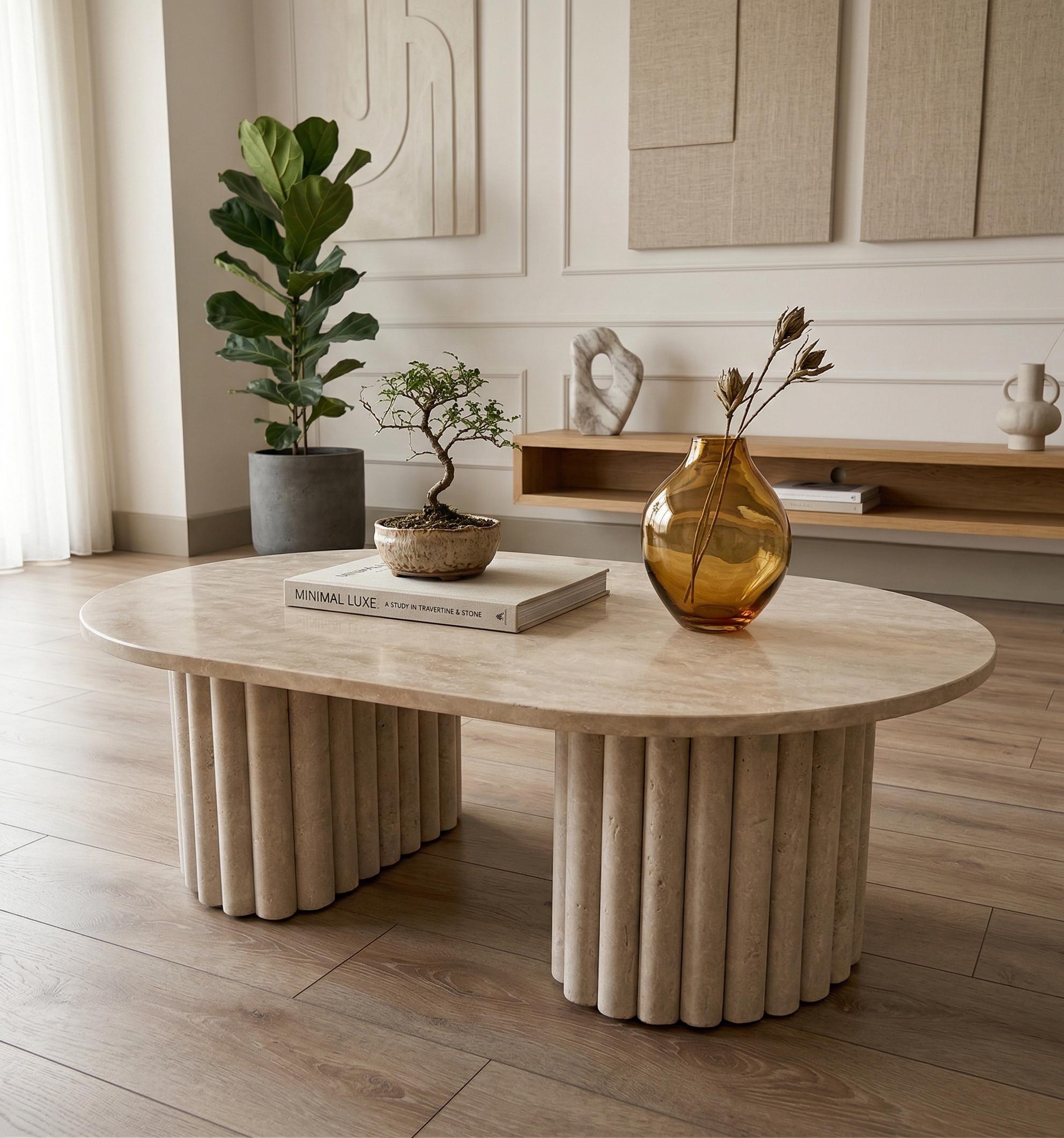 Travertine Coffee Table, Stylish Design Coffee Table, Attractive