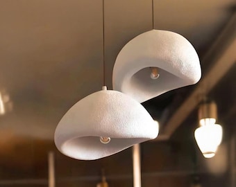 Concrete chandelier, natural chandelier, sophisticated pendant chandelier, unique concrete textured chandelier, modern and stylish lighting