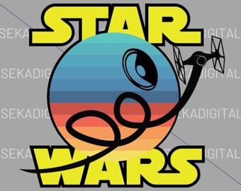Star Wars Digital Png Svg, StarWars Sticker PNG, Clipart Vector Style ,Star Wars Stitch,Star Wars Clipart, Yoda R2d2 Darth Vader png clipart