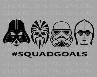 Star Wars Digital Png Svg, StarWars Sticker PNG, Clipart Vector Style ,Star Wars PNG,Star Wars Clipart, Yoda R2d2 Darth Vader png clipart