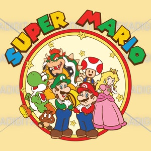 Super Mario Family Png Svg, Super Mario Png, Mario svg,Super Mario Digital Files Svg png, Mario,Mario Super Mario Princess Png Svg, Princess
