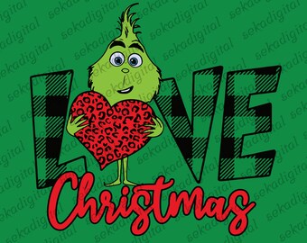 Love Grinchmas, Retro Grnicmas Png, Christmas png, Merry Christmas png, grinch christmas png, grinch png, grinch file,merry christmas grinch