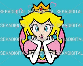Princess Mario PNG SVG, Princess Mario , Super Mario Princess Png Svg, Princess,Super Mario Digital Files Svg png, Super Mario Png, Mario