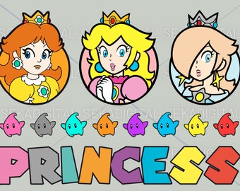 Super Mario Family Png Svg, Super Mario Png, Mario svg,Super Mario Digital Files Svg png, Mario,Mario Super Mario Princess Png Svg, Princess