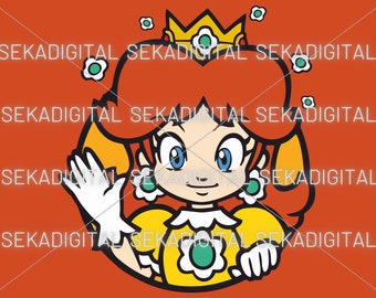 Super Mario Digital Files Svg png, Super Mario Png, Mario,Princess Mario PNG SVG, Princess Mario , Super Mario Princess Png Svg, Princess