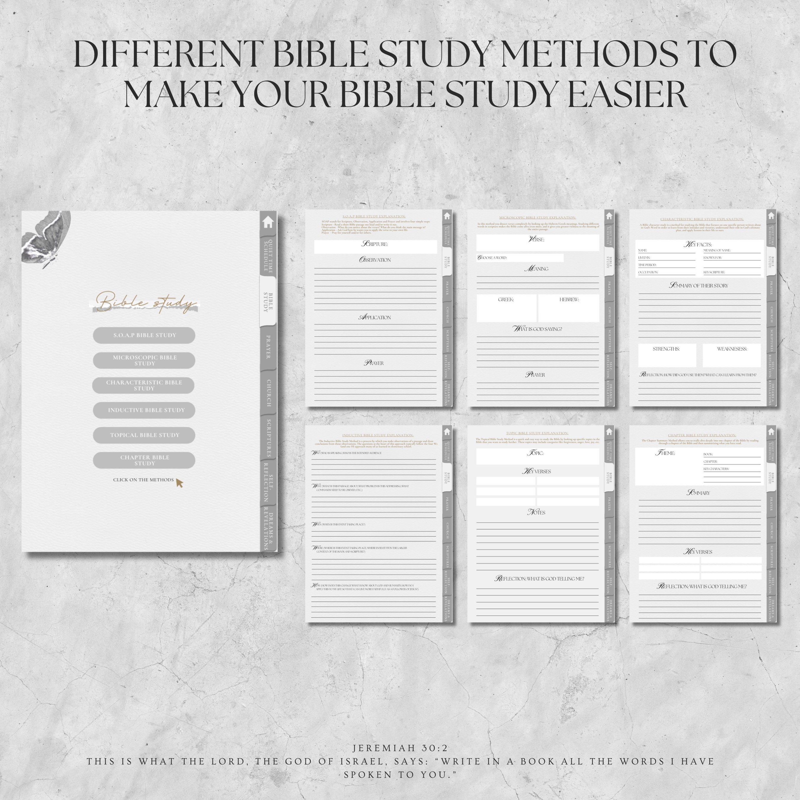 Digital Bible Study Journal | Faith Journal | Sermon Notes | Quiet Time ...