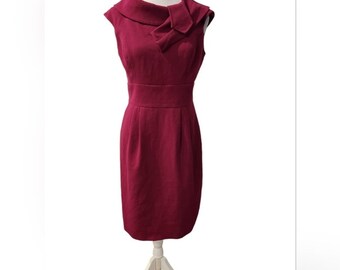 Vintage Pink Dress lined with tie detail at neckline