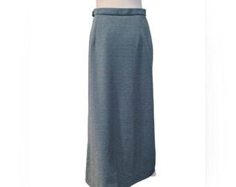Vintage 70s Blue Maxi Skirt